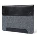 MegaGear MacBook tas van echt leer en fleece 15 & 16 inch - grijs