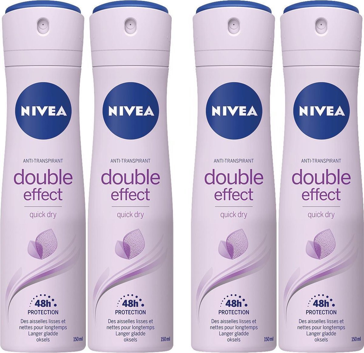 Nivea Deo Spray Double Effect - Voordeelverpakking 4 x 150 ml