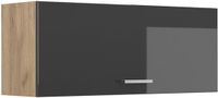 Vicco Hangkast R-Line, Antraciet Hoogglans/Goudkleurig Eiken, 100 cm
