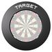 Dartbord noir - Anneau de protection avec découpes pour fléchettes à pointe en acier