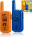 Bresser DieMaus Set talkies-walkies pour Enfants - Bleu/Orange - Portée 500m