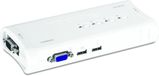 TRENDnet TK-407K KVM-switch - bedraad - blauw