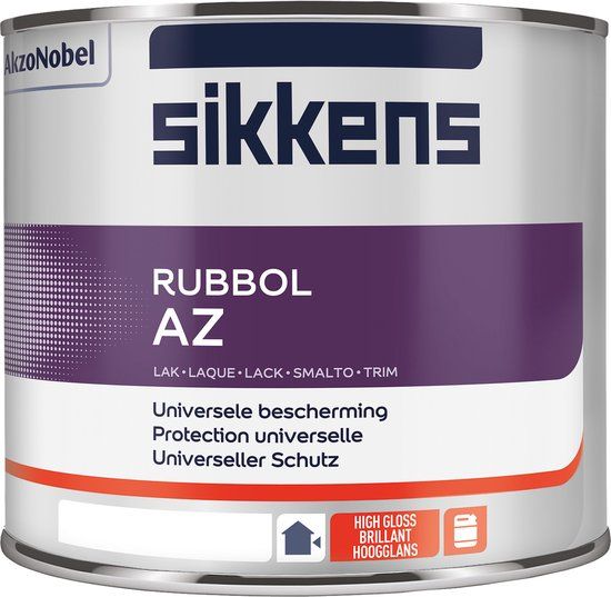 Sikkens Rubbol AZ - 2,5 liter - Ral 9010 - Hoogglans - Buitenlak