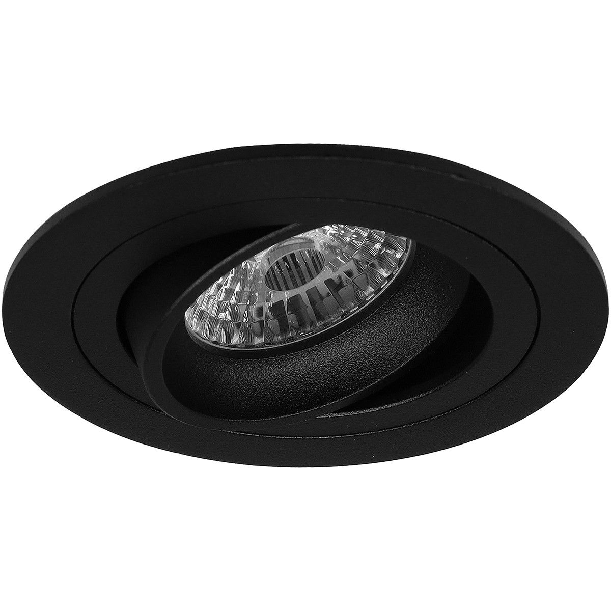 BES LED BES Pragmi Alpin Pro LED Spot Armatuur - GU10 - Rond - Mat Zwart - Aluminium - Kantelbaar - Ø92mm