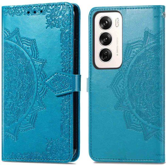imoshion Hoesje - Geschikt voor Oppo Reno 12 - Mandala Bookcase - Turquoise
