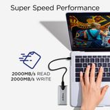 Integral SlimXpress Pro INSSD500GPORT3.2SLIMXS externe solide-state drive Thunderbolt technologie 500 GB USB Type-C USB 3.2 Gen 2x2 Zilver