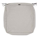 Classic Accessories Montlake FadeSafe Square Patio Lounge Zitkussen Slip Cover - 5" dik - Heavy Duty Outdoor Patio Kussen met waterbestendige achterkant, Heather Grey, 25 "W x 25 "D x 5"T (60-077-011001-RT)