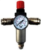 FIAC Drukregelaar met manometer, filter, 2 x universele aansluiting, aansluiting 3/8 inch M, druk max. 12 bar, debiet 180 l/min. Ideaal voor montage op compressortank