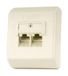 VoltShine Opbouw CAT5 Dual telefoondockingstation met 8P8C RJ45-stekker, perfect voor hogesnelheidsnetwerken