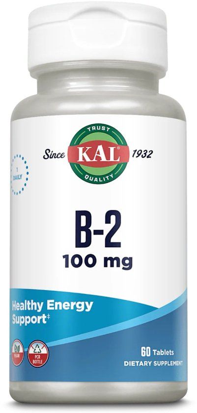 Kal Vitamine B2 Riboflavine 100mg Tabletten