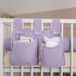 LILIMAUS Organiseur pour lit d'enfant et parc avec détails dorés - lilas