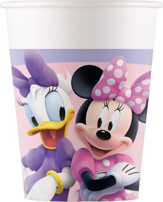 Folat Party Products Folat Minnie Mouse Beker Papier FSC 200 ml - 8 stuks