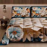 PETTI Artigiani Italiani Bedrukt winterdekbed 270 × 260 cm | Bloemen 05 5