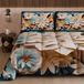 PETTI Artigiani Italiani Bedrukt winterdekbed 270 × 260 cm | Bloemen 05 5