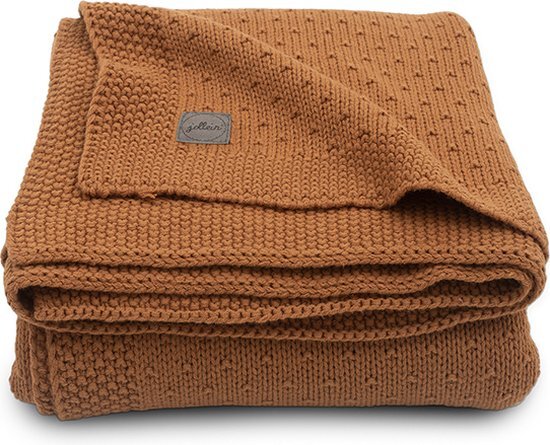 Jollein Bliss Knit Ledikantdeken Caramel 100 x 150 cm brown