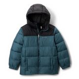 Columbia Jeugd Unisex Puffect Hooded Jacket Hooded Puffer Jacket, Everblue, Zwart, S