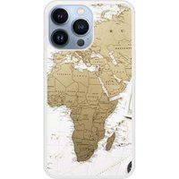iPhone 13 Pro Bedrukt siliconen hoesje Map Europe Afrique