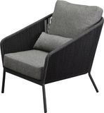 AVH-Collectie Costa lounge tuinstoel antraciet rope
