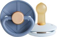 FRIGG Little Viking Fopspeen - Rond - 2 Stuks - 6-18 Mnd - Ocean View/Powder Blue