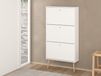 BOAVISTA Armoire à chaussures 3 portes blanc