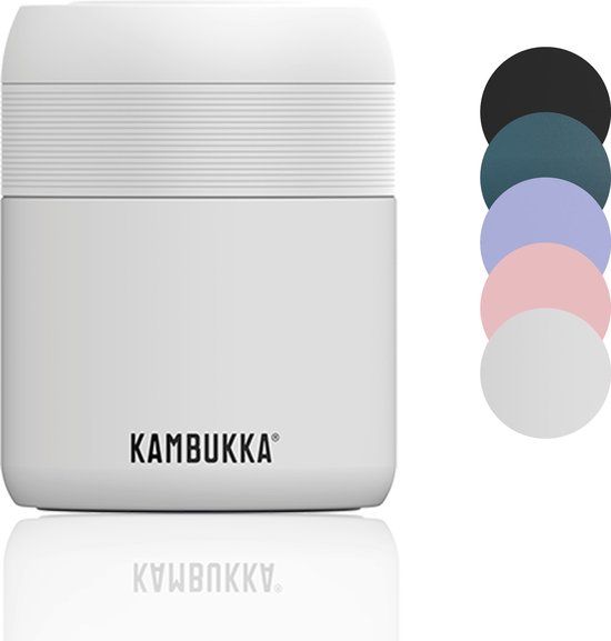 Kambukka Bora Lunchbox - 600 ml - Chalk White - Food Container - Airtight - BPA Free