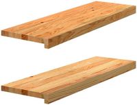 vidaXL Traptreden 2 stuks Massief Eikenhout Lichtbruin 80x25x2 cm