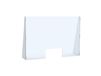 Mondoffice Paperflow Vitre de protection Plexiglass H.68 x L.98 x P.23,5 cm avec encoche passe documents - Epaisseur 4 mm