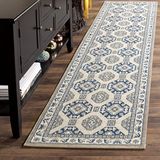 Safavieh Patina Collection PTN320 Traditioneel geweven vloerkleed, blauw/ivoor, 66 x 244 cm