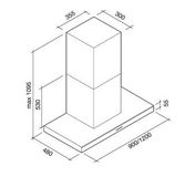 Falmec Lumina NRS Muurmontage Afzuigkap - Zwart/RVS - 800 m³/uur