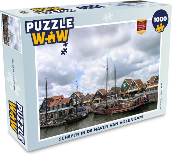 MuchoWow Puzzel Schepen in de haven van Volendam - Legpuzzel - Puzzel 1000 stukjes volwassenen