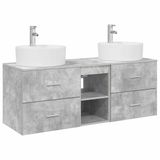 vidaXL Badkamerkastenset 3 st Betongrijs 129 x 44,5 x 82 cm