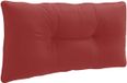 vidaXL Rugkussen PUTTEN 100% Polyester Wijnrood 70 x 40 x 10 cm
