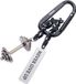 Troika Sleutelhanger Never Give Up met Karabijnhaak, Unisex, Zilver - Zwart