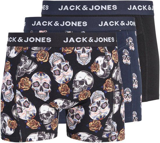 Jack & Jones Skull Boxershorts Jongens (3-pack) - Maat 140