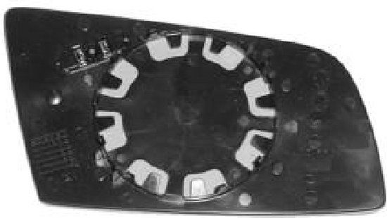 Van Wezel 0655837 spiegelglas, buitenspiegel - Blanco - BMW 5 serie E60/ E61, 2003 - 2010 - links