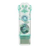 Back2Fun - 2-in-1 correctietape en gum, 3D-design met transparante behuizing en holografische afwerking, accessoires voor etui en schoolbenodigdheden, groen