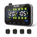 GUTA Système de surveillance de la pression des pneus pour camping-cars/remorques avec 4 capteurs, surveillance en temps réel de 0 à 188 PSI, 6 alarmes, écran couleur LCD, communication longue distance, prend en charge jusqu'à 24 pneus, GT20C+4GS02