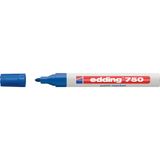 Edding 750 permanent marker medium round tip 2 - 4 mm line width white pack of 2
