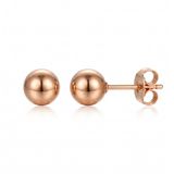 Lundholm Max Bol Oorknopjes Roségoudkleurig 4 mm