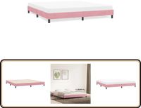 vidaXL Bedframe 180x220 cm Fluweel Roze