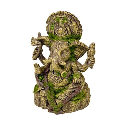 BLAUW LINT HUISDIEREN PRODUCTEN Ganesha-standbeeld met mos