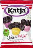Katja Farm Mix snoep | mix van 3 zachte fruitgums met zoete drop | zak van 255 g