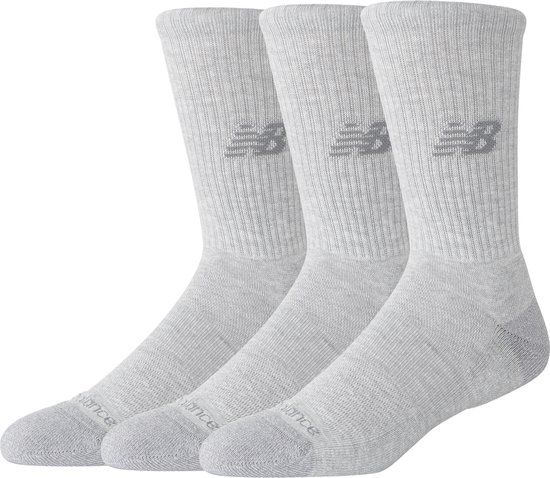 New Balance Active Crew Socks 3 Pack Unisex Sportsokken - ATLETIC GREY