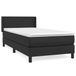 VidaXL Boxspringbed met matras, kunstleer, zwart, 140x190 cm