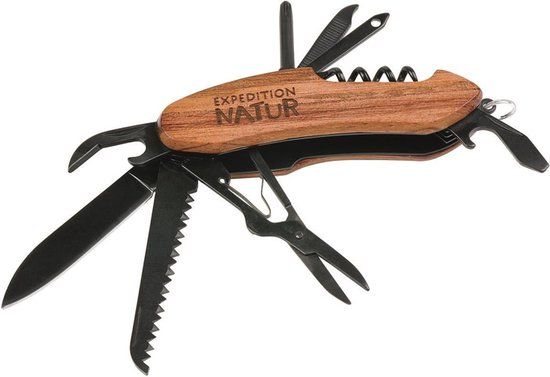 Expeditie natuur pocket zakmes 9 functies - 14x11cm - Expedition Natur