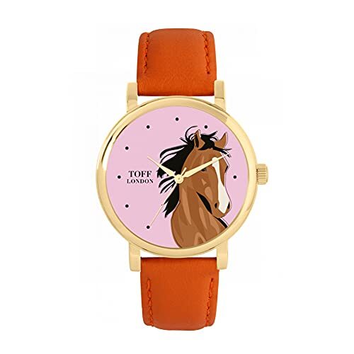 Toff London Bruin Arabisch paardenhoofdhorloge