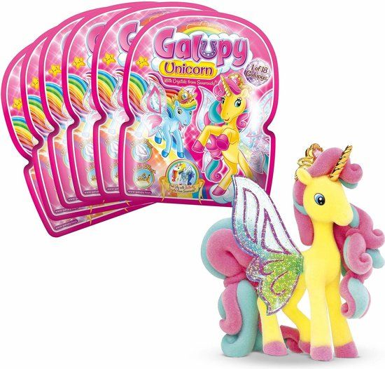 CRAZE GALUPY 27752 Collectable Unicorn Figures - Set of 6 - Various Colors