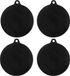 AA Commerce Tapis de protection pour plaque à induction - Rond 22 cm - Silicone - Lot de 4 pièces - Noir