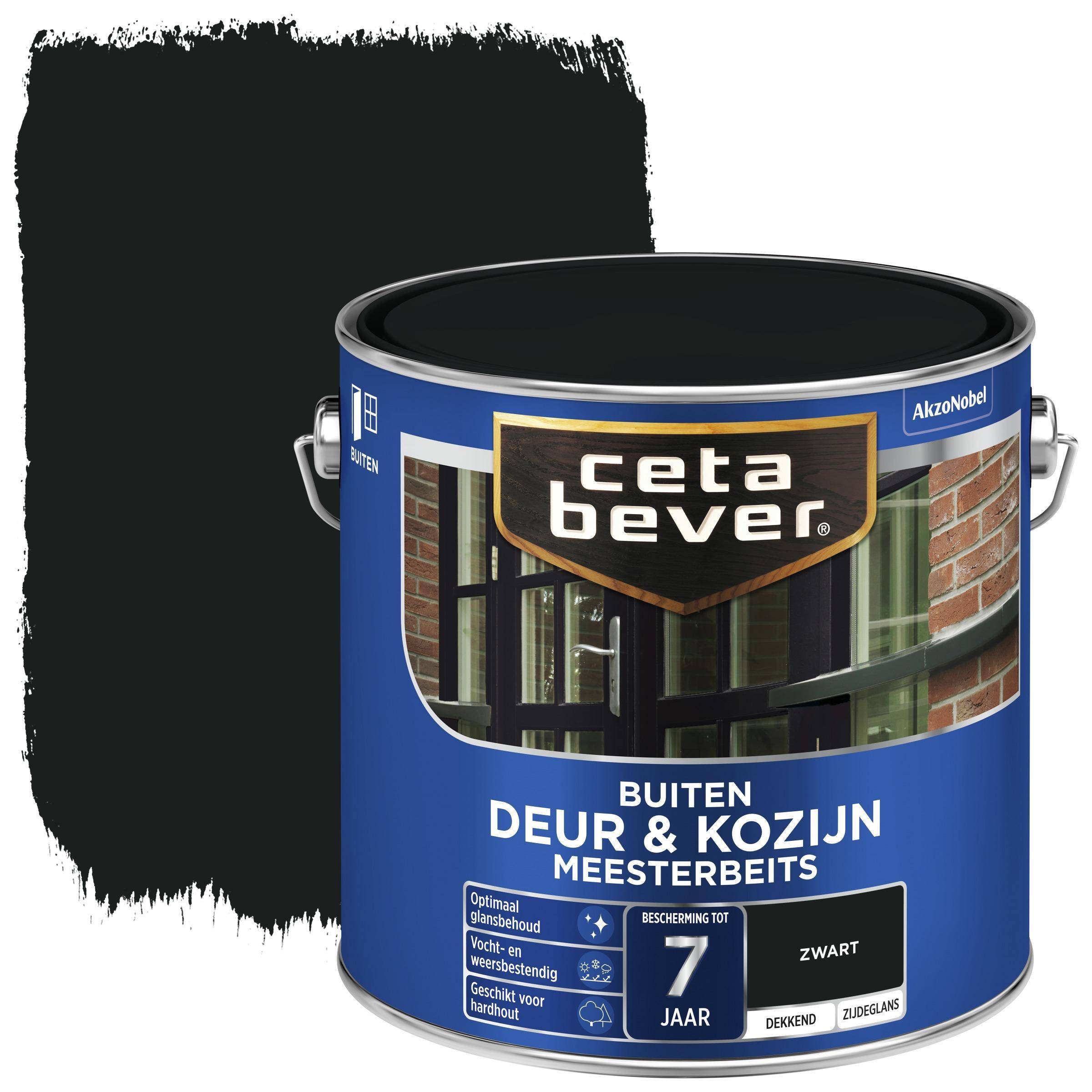 Cetabever deur & kozijn meesterbeits dekkend zwart 2 5 liter