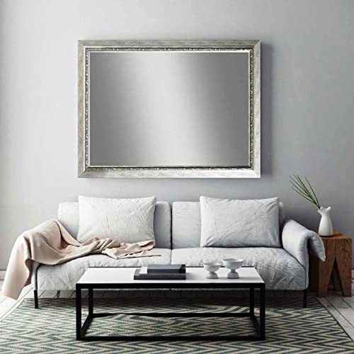 Zalena Mozart 50 x 70 cm framespiegel, wandspiegel, designspiegel, badkamerspiegel voor de woning, gastenbadkamer, hal, gadrobe woonkamer